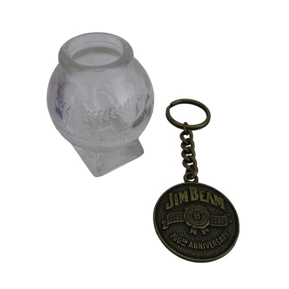 2 Jim Beam Shot Glasses and 2 Jim Beam Keychains - Picture 4 of 5